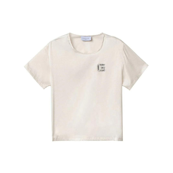 GAELLE T-shirt T-shirt Donna logo strass Bianco P24-GAELLEGAABW00384-OFFWHITE-40 - Francavilla Moda